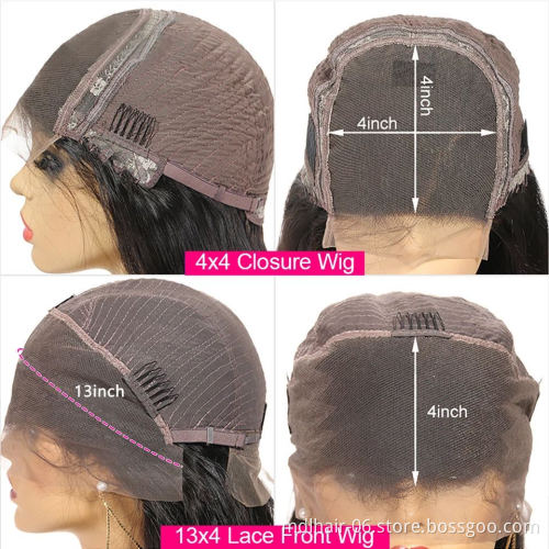 30Inch Water Wave Wig 4x4 Lace Closure Front Human Hair Wigs For Black Women Short Curly Brazilian 13x4 Deep Wave Frontal Wig